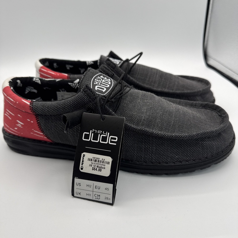 Hey Dude Wally Funk Hecho Mens 12 Shoes Mexico Flag Slip On Comfort Sneakers NEW